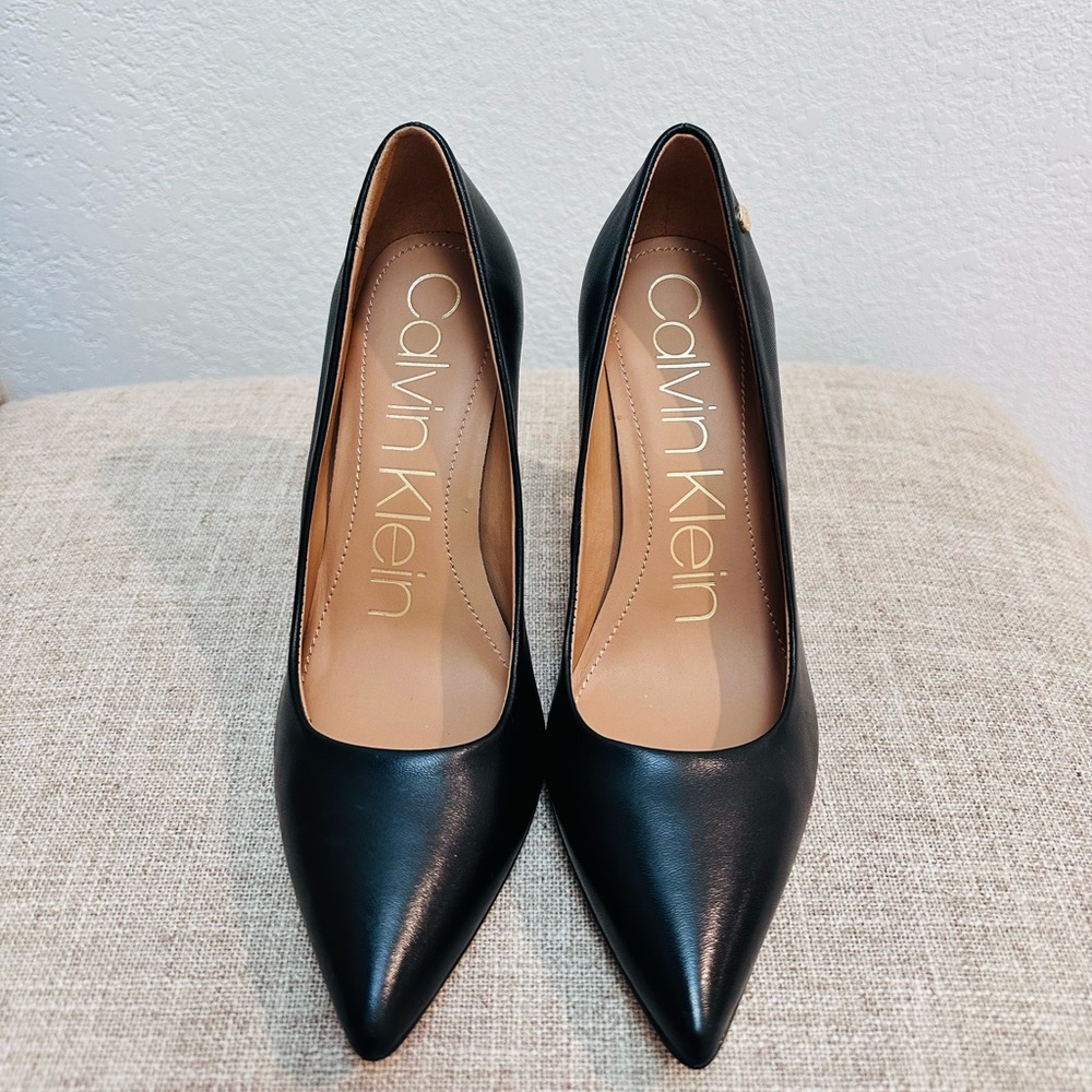 Calvin Klein Black Pointed Toe Heels